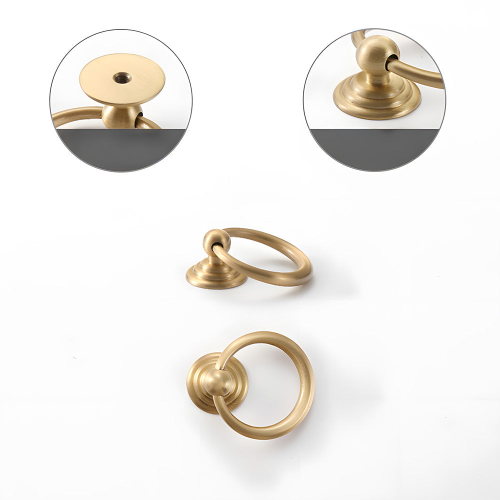Art Deco Solid Brass Cabinet Knobs and Pulls