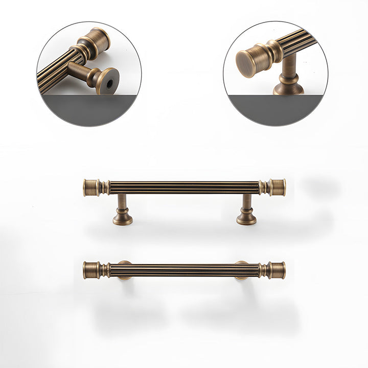 Art Deco Solid Brass Cabinet Knobs and Pulls