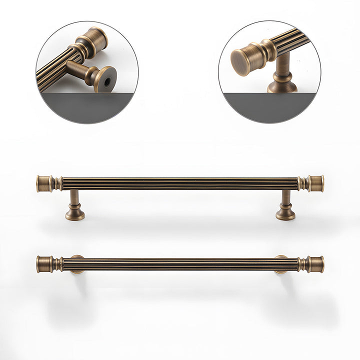 Art Deco Solid Brass Cabinet Knobs and Pulls