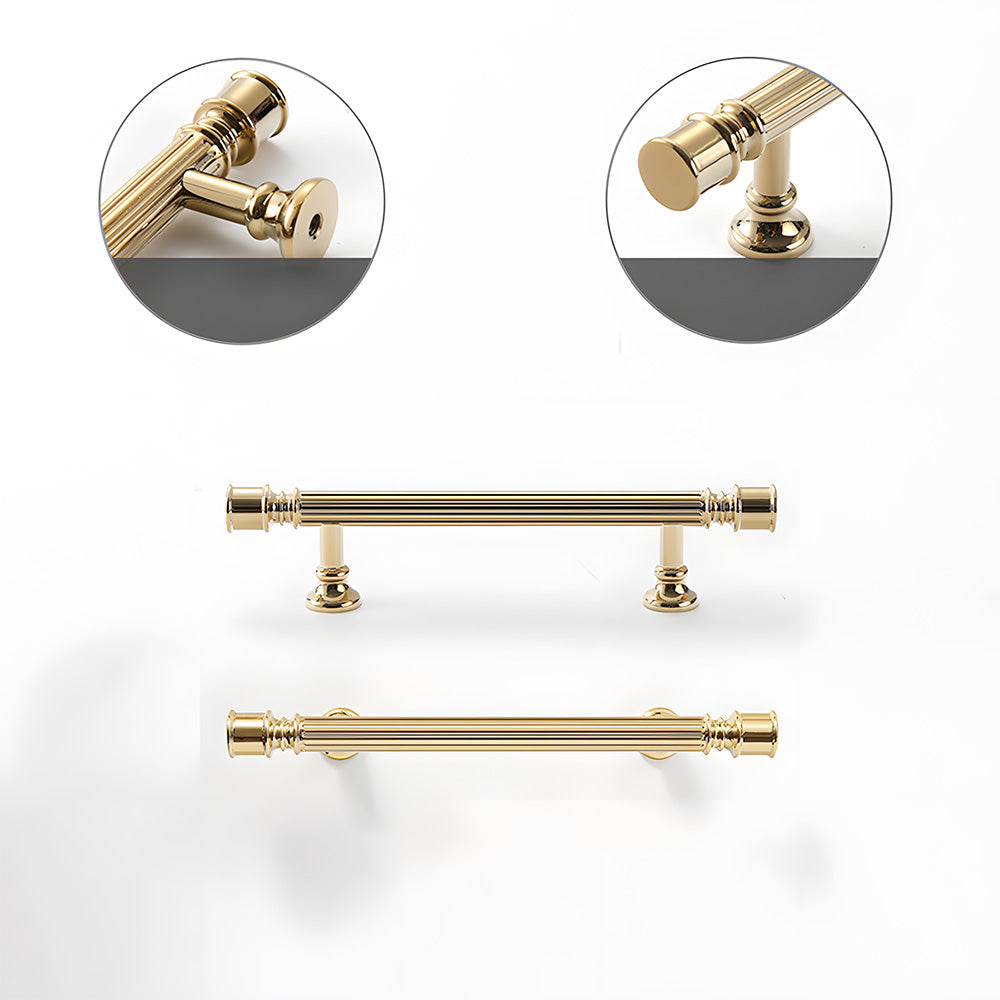 Art Deco Solid Brass Cabinet Knobs and Pulls