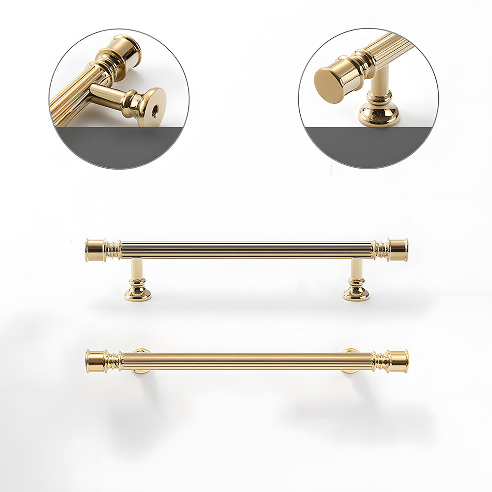 Art Deco Solid Brass Cabinet Knobs and Pulls