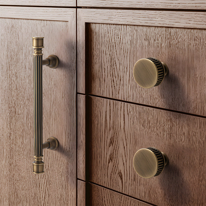 Art Deco Solid Brass Cabinet Knobs and Pulls