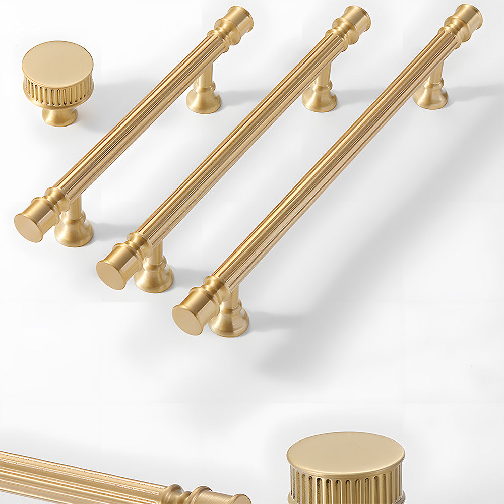 Art Deco Solid Brass Cabinet Knobs and Pulls