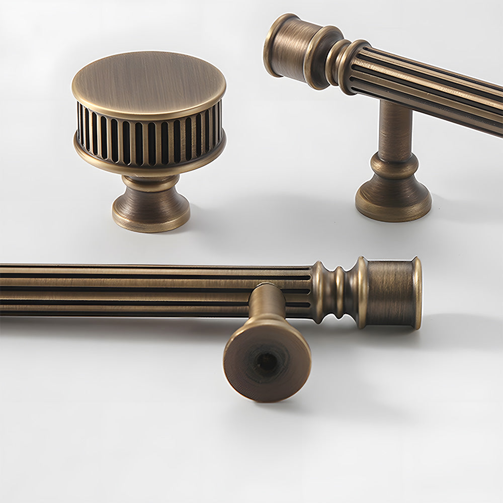 Art Deco Solid Brass Cabinet Knobs and Pulls