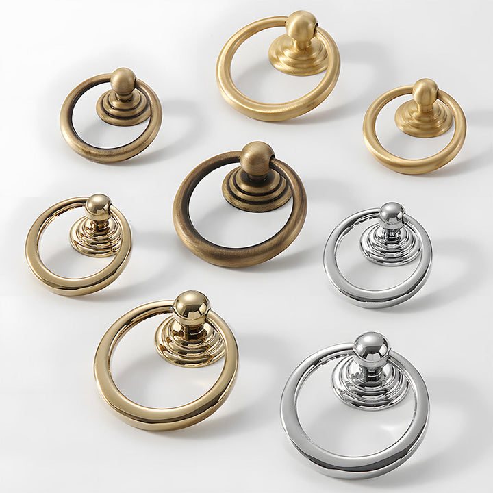 Art Deco Solid Brass Cabinet Knobs and Pulls