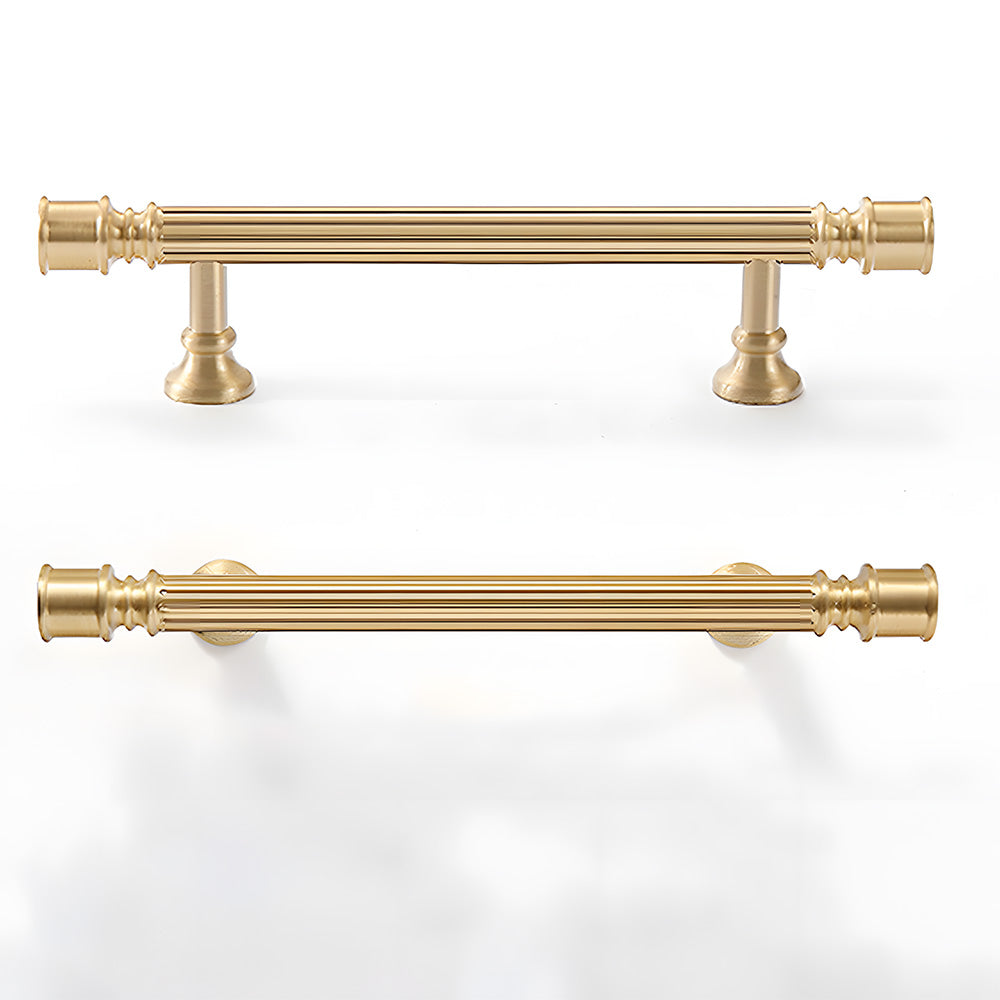Art Deco Solid Brass Cabinet Knobs and Pulls