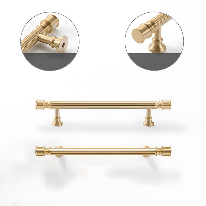 Art Deco Solid Brass Cabinet Knobs and Pulls
