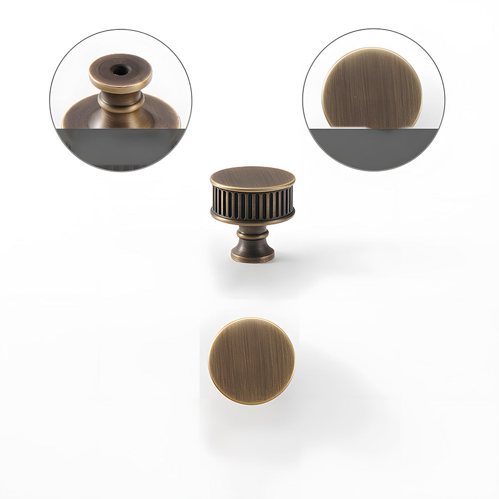 Art Deco Solid Brass Cabinet Knobs and Pulls