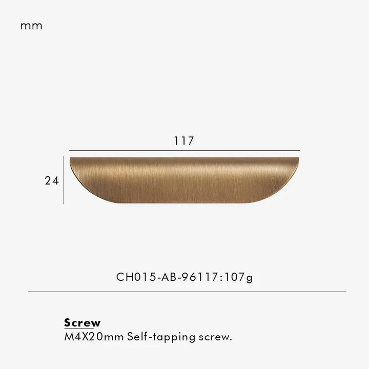 Curved Folded-Edge Cabinet Pull