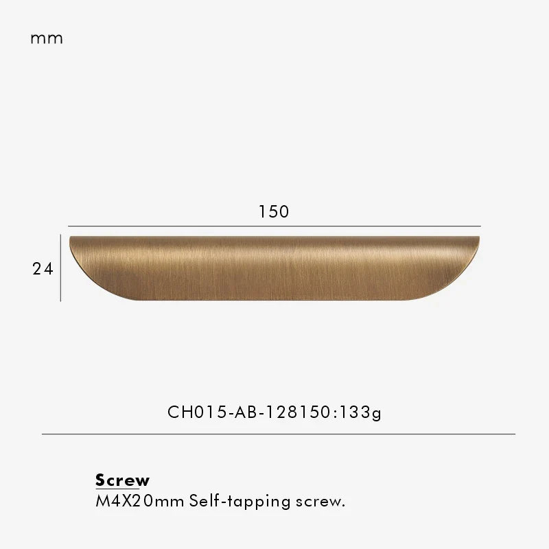 Curved Folded-Edge Cabinet Pull