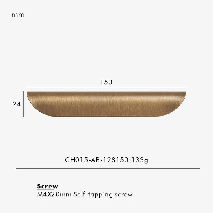 Curved Folded-Edge Cabinet Pull