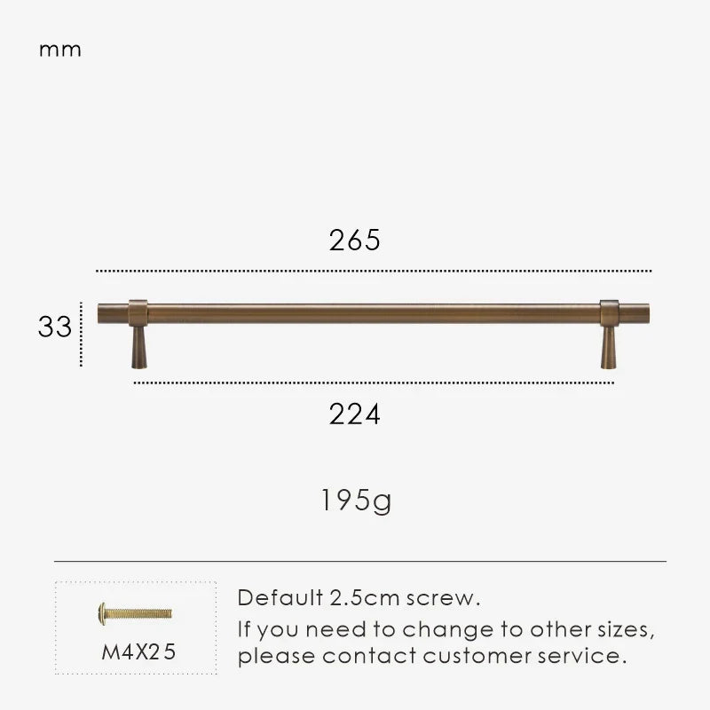Solid Brass Stepped Ring Cabinet Pull