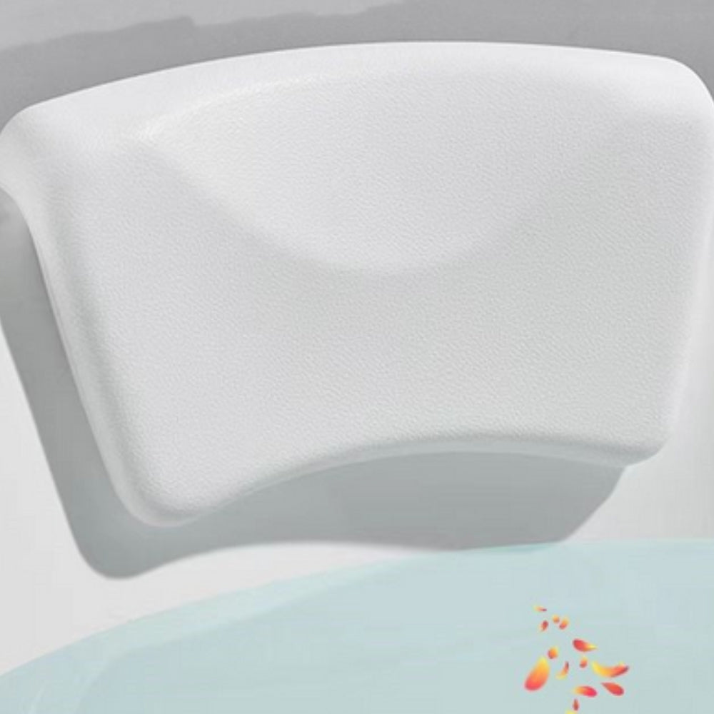 Cloud White Contoured Silicone Bath Pillow detail view