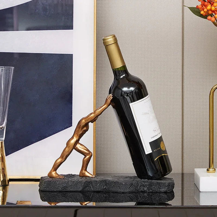 Artisan Bronze Wine Holder 0