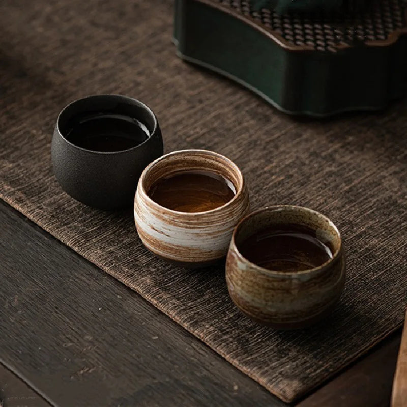 Artisan Ceramic Espresso Cups Set 2