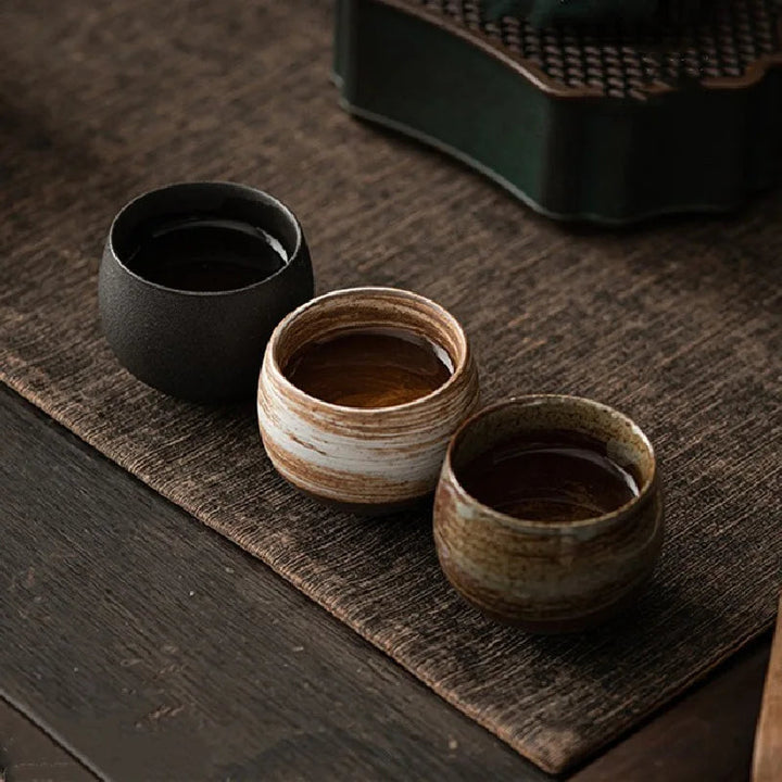 Artisan Ceramic Espresso Cups Set 2