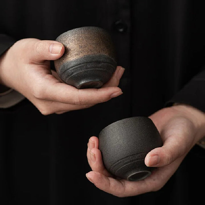 Artisan Ceramic Espresso Cups Set 3