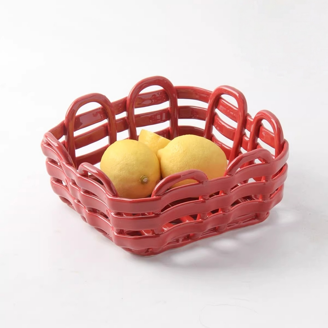 Artisan Ceramic Fruit Basket 1