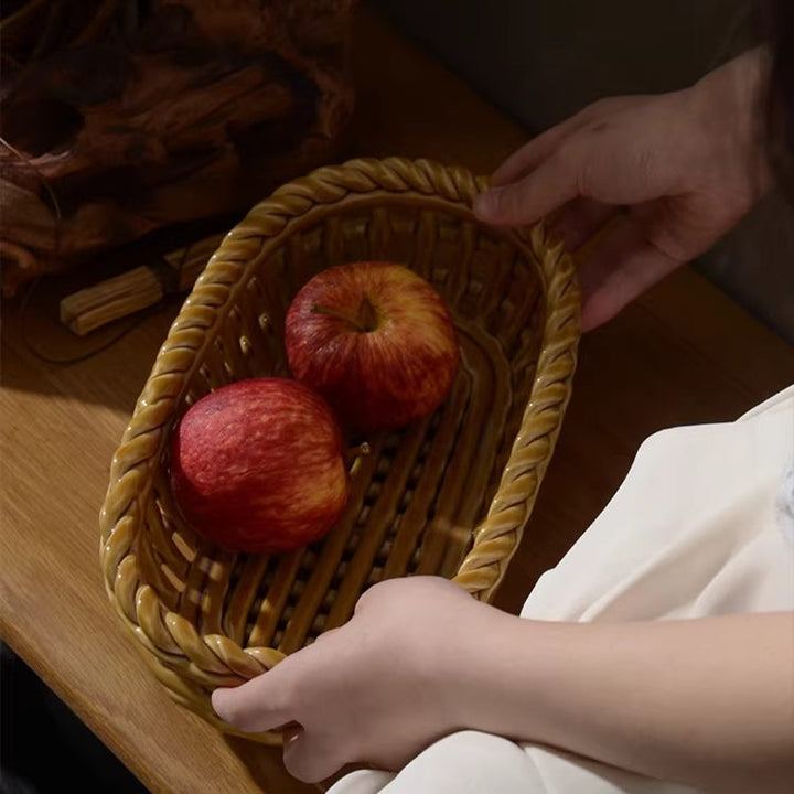 Artisan Ceramic Fruit Basket 2