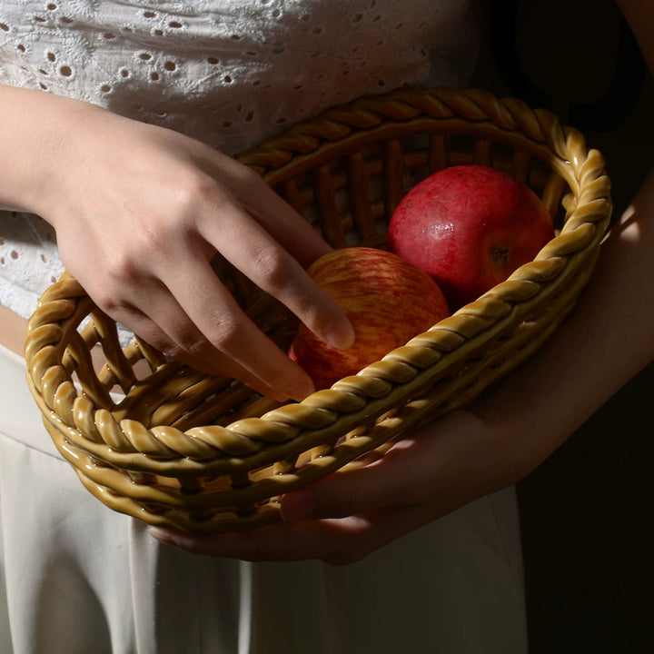 Artisan Ceramic Fruit Basket 3