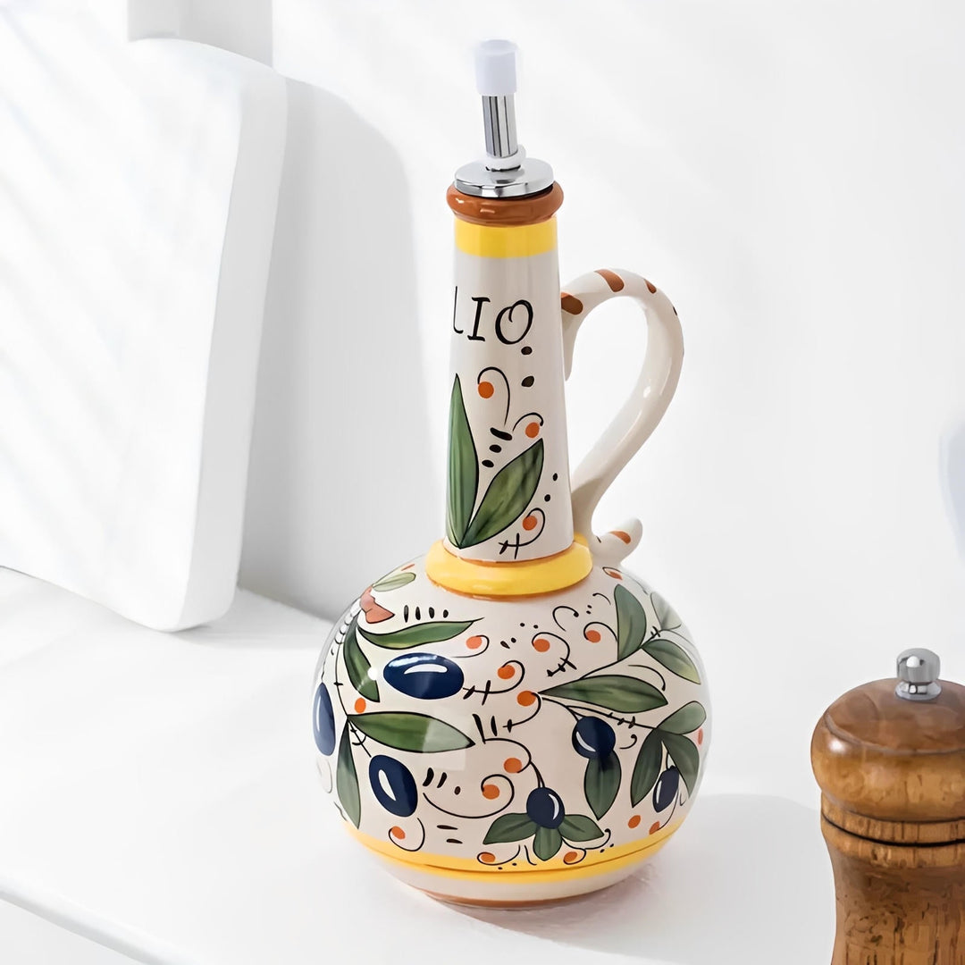 Artisan Ceramic Olive Oil Dispenser 0