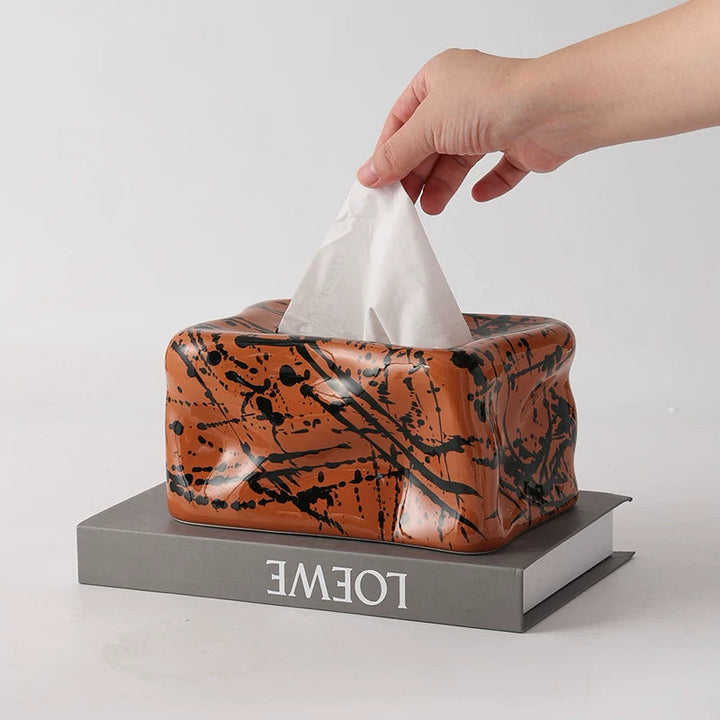 Artisan Ceramic Tissue Box Cover 0