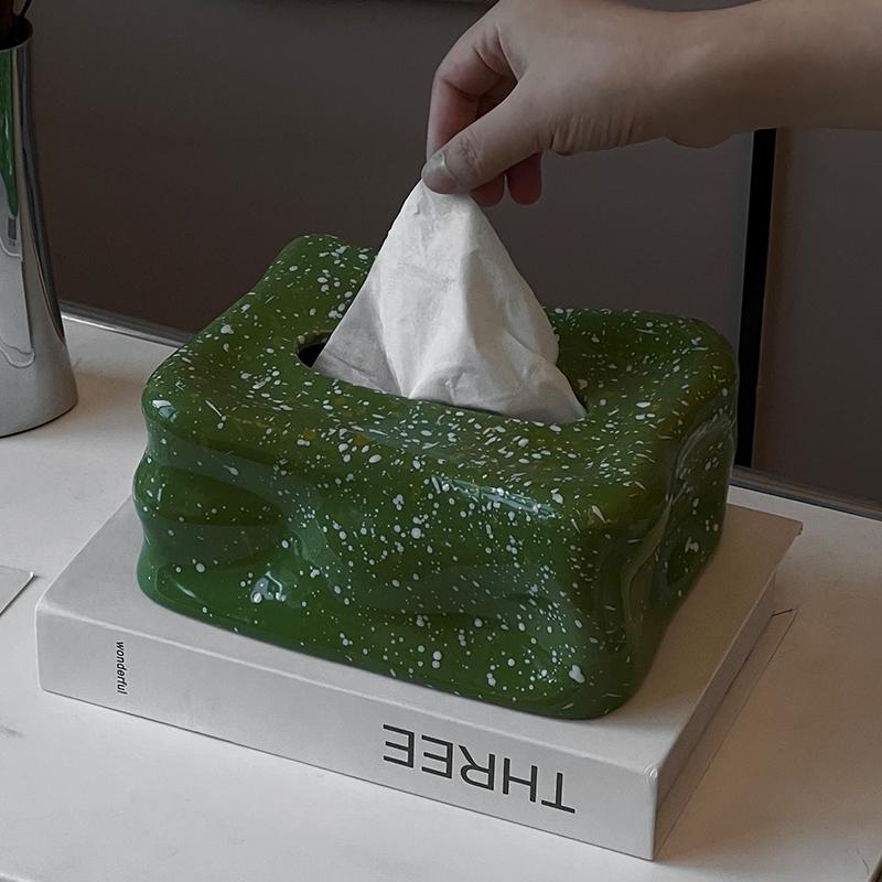 Artisan Ceramic Tissue Box Cover 1