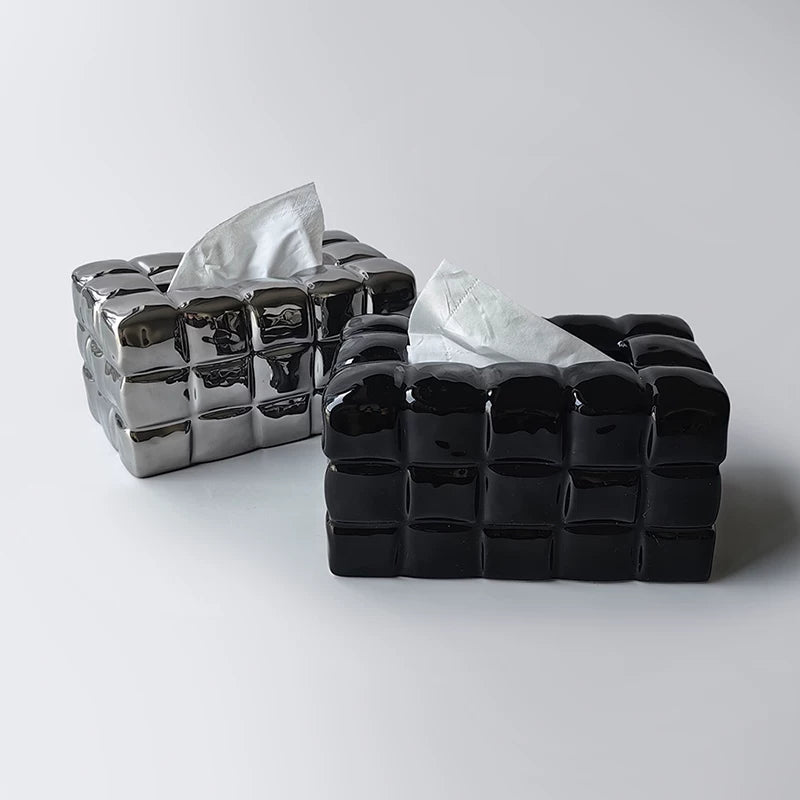 Artisan Ceramic Tissue Box Cover 1