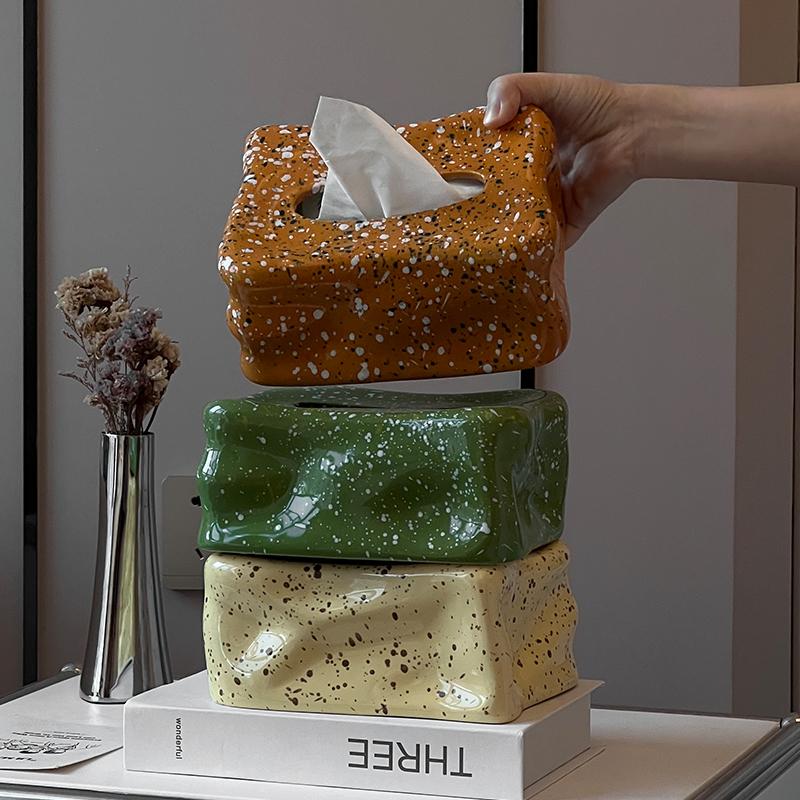 Artisan Ceramic Tissue Box Cover 2