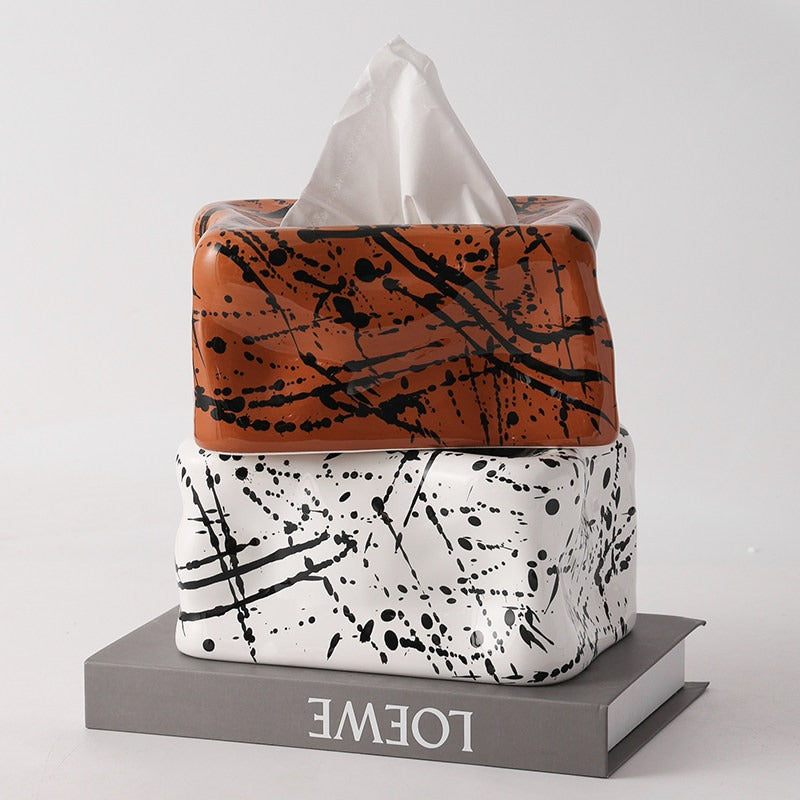 Artisan Ceramic Tissue Box Cover 6