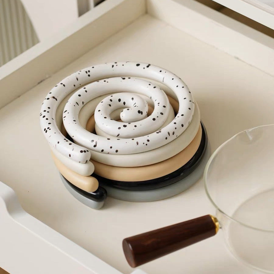 Artisan Ceramic Trivet for Hot Dishes 5
