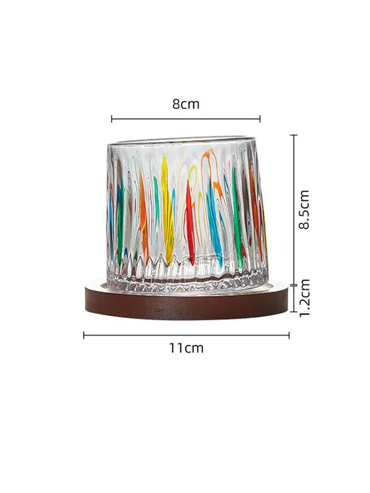 Artisan Crystal Whiskey Glasses with Coasters 4