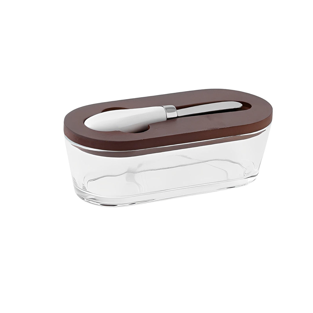 Artisan Glass Butter Dish with Lid 0