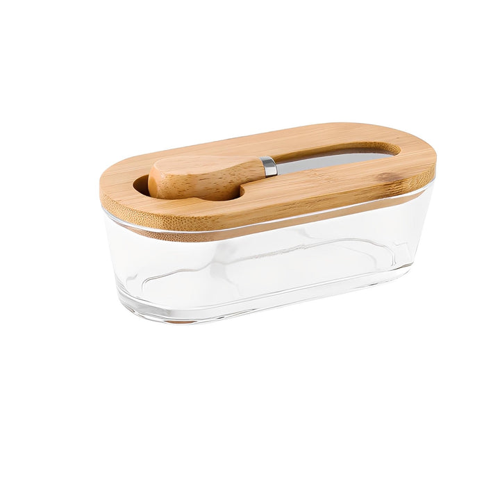 Artisan Glass Butter Dish with Lid 6