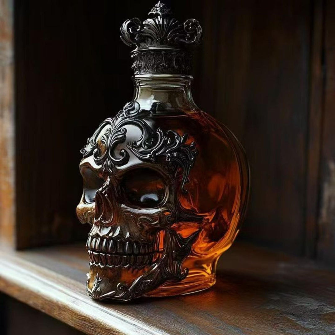 Artisan Glass Skull Decanter 0