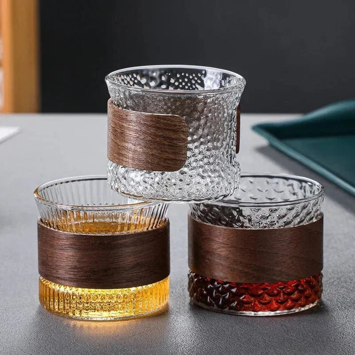 Artisan Glass Tumbler with Wood Accent 4