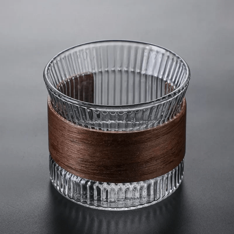Artisan Glass Tumbler with Wood Accent 7