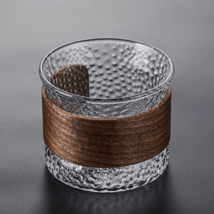Artisan Glass Tumbler with Wood Accent 9