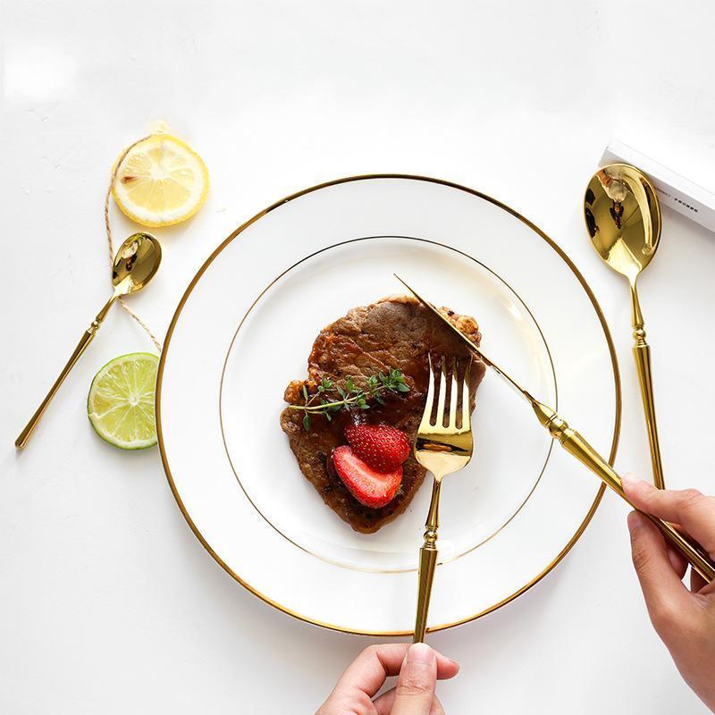 Artisan Gold Stainless Steel Cutlery Set 6