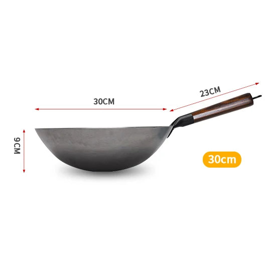 Artisan Iron Wok with Wooden Handle 8