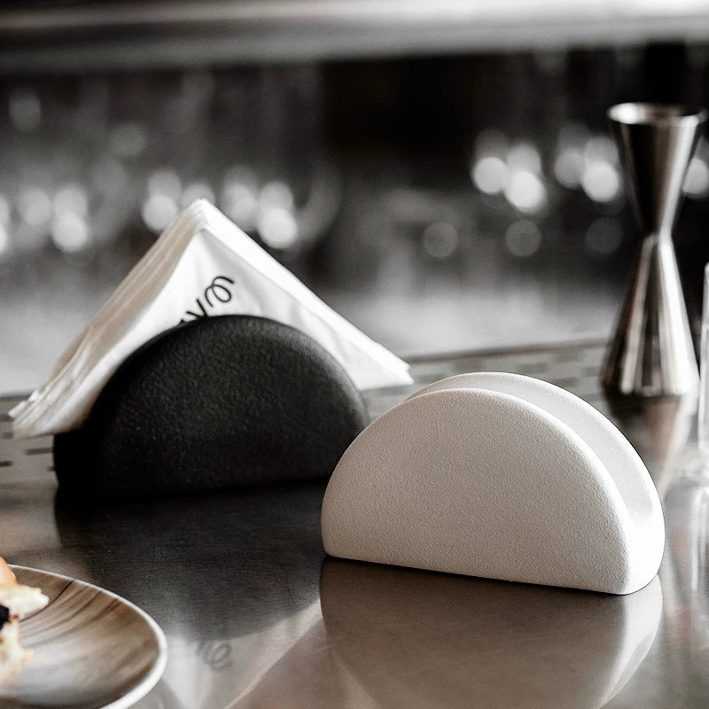 Artisan Matte Ceramic Napkin Holder 3