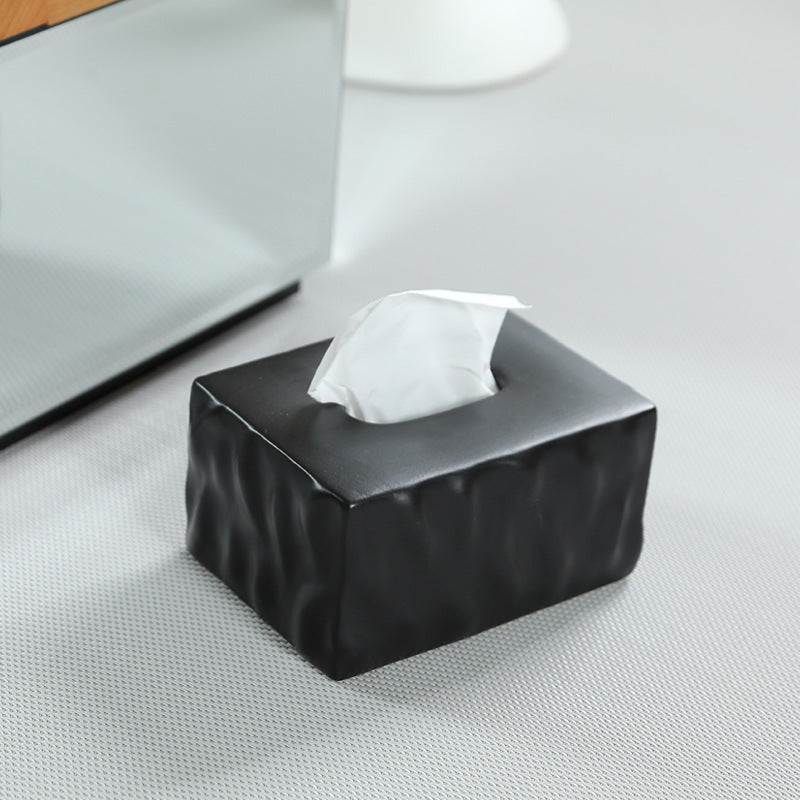 Artisan Matte Ceramic Tissue Box Cover 0