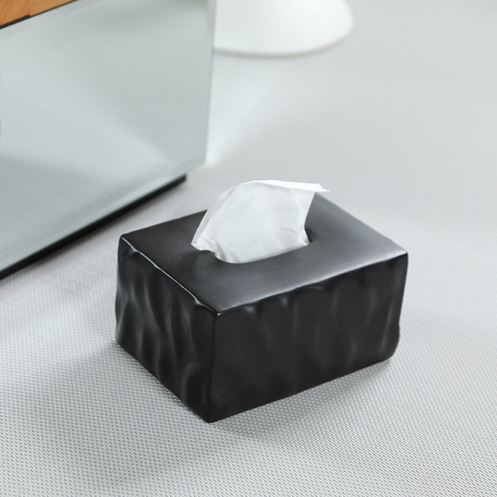 Artisan Matte Ceramic Tissue Box Cover 0