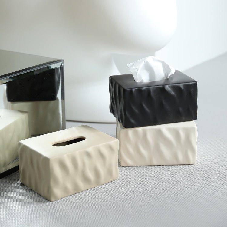 Artisan Matte Ceramic Tissue Box Cover 1