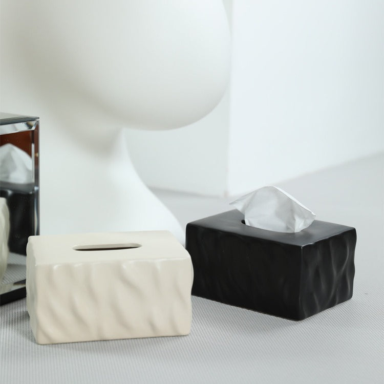 Artisan Matte Ceramic Tissue Box Cover 3