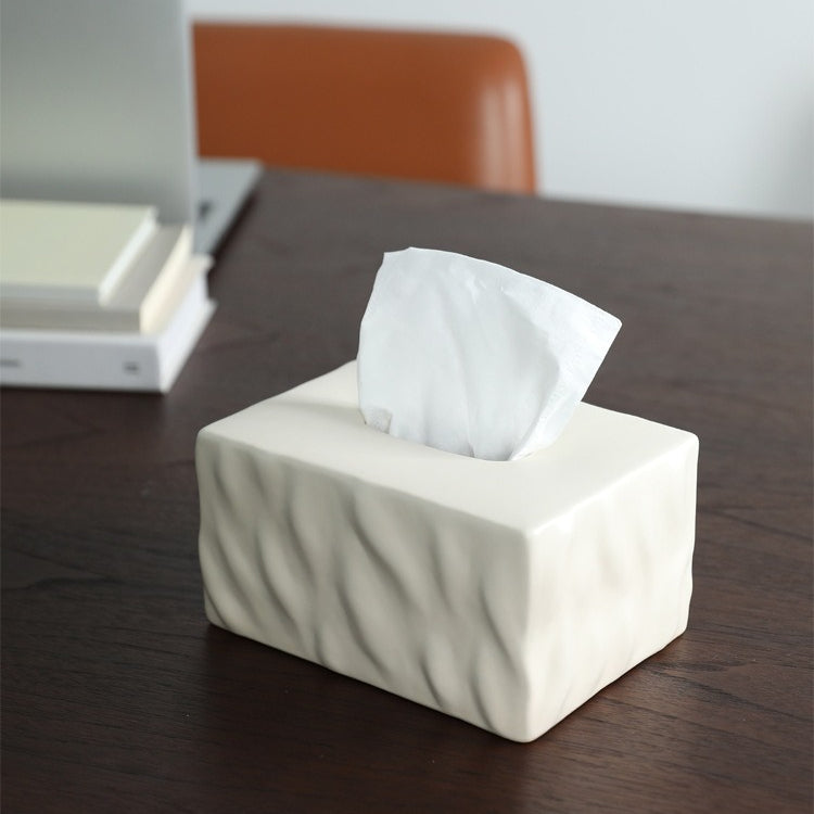 Artisan Matte Ceramic Tissue Box Cover 4