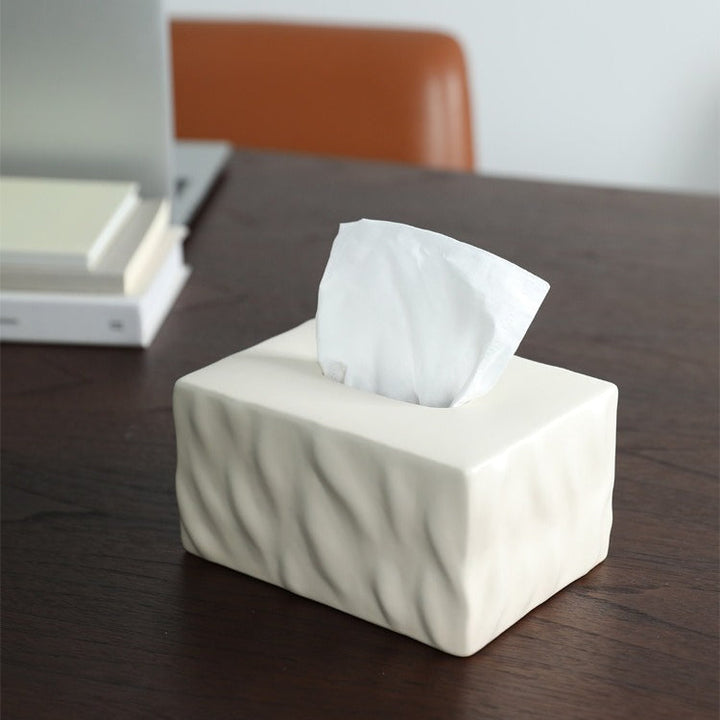 Artisan Matte Ceramic Tissue Box Cover 4