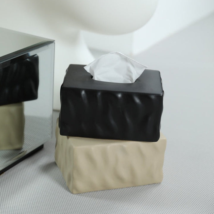 Artisan Matte Ceramic Tissue Box Cover 7