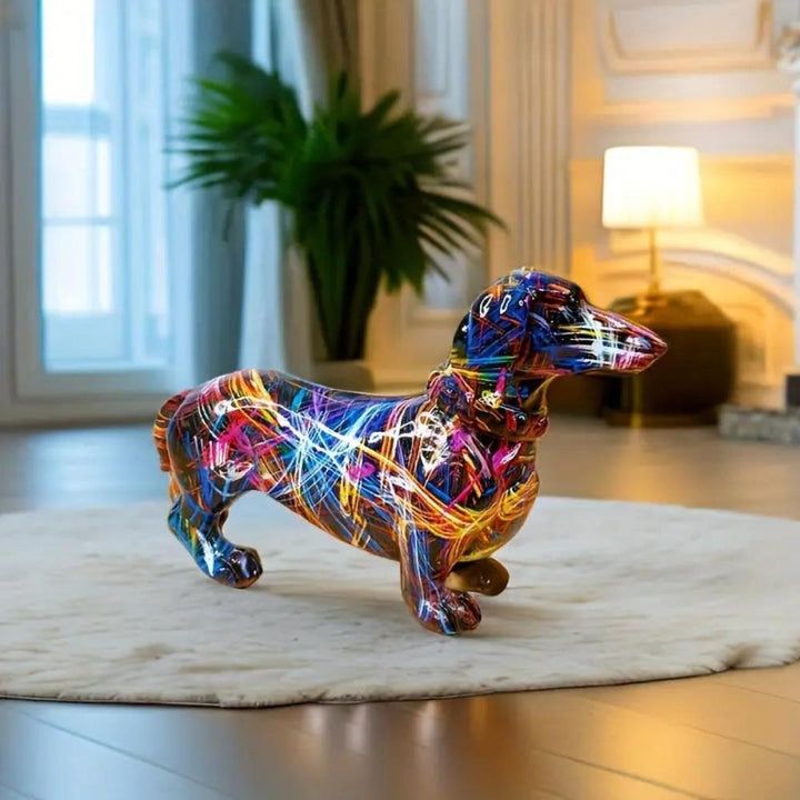 Artisan Resin Dachshund Figurine 0