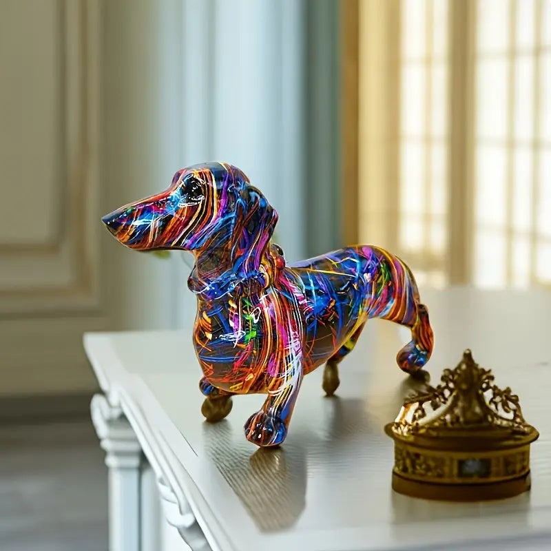 Artisan Resin Dachshund Figurine 1
